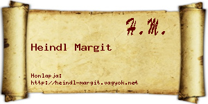 Heindl Margit névjegykártya